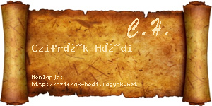 Czifrák Hédi névjegykártya